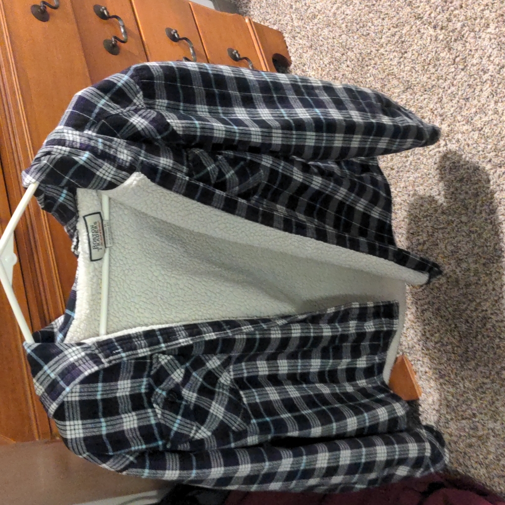 Flannel jacket fleece lined